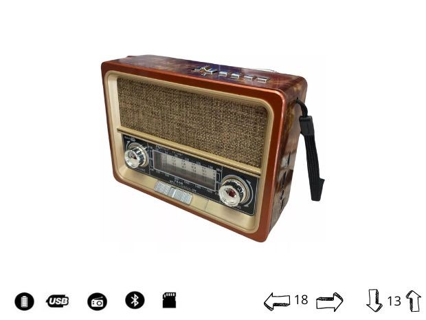 &u+ PARLANTE BT BLUETOOTH KTF-1668 RADIO SOLAR / AM - FM / AUX